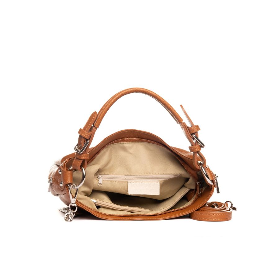 Sac shopper en cuir de taille moyenne avec poches latérales pratiques pour femmes