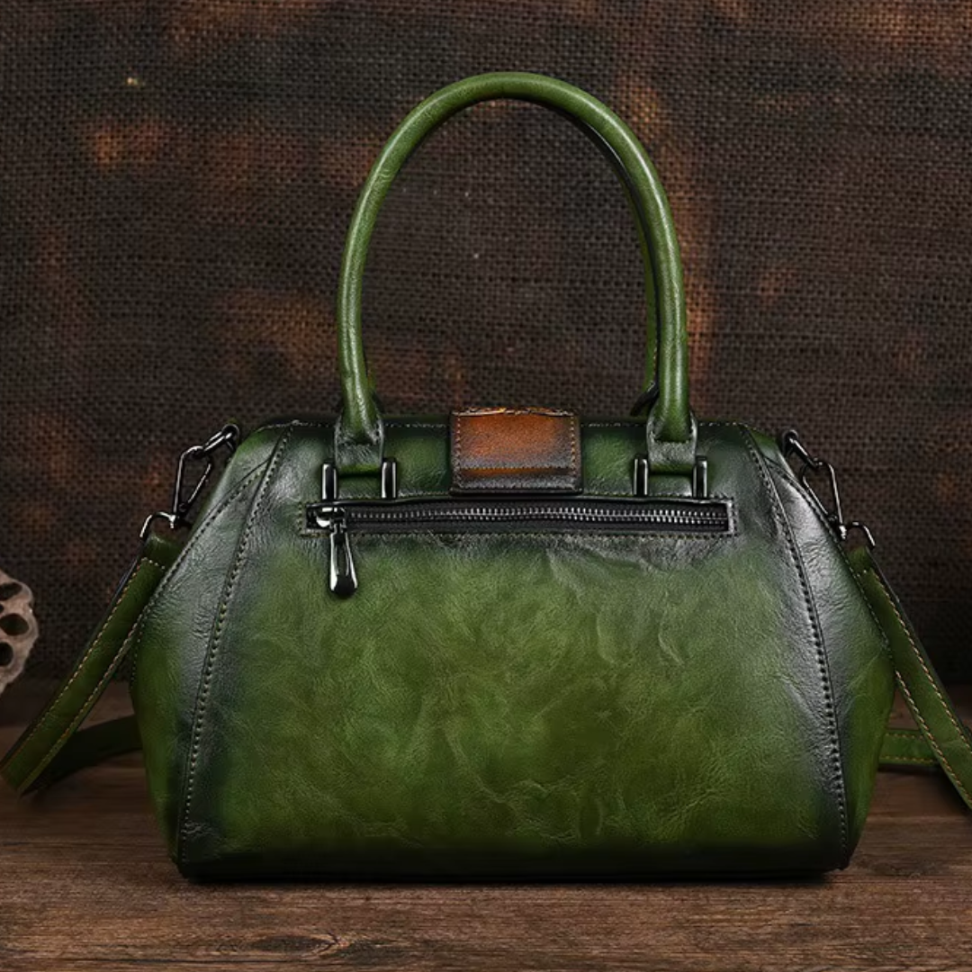 Florina - Sac à main en cuir avec gravure et motif floral