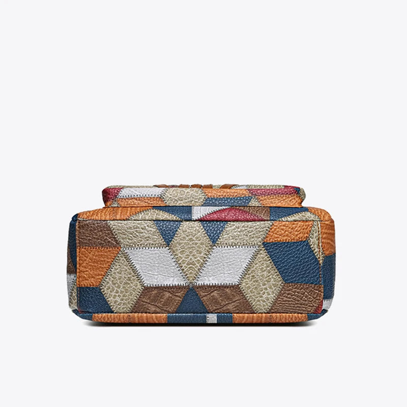 Patchwork Élégance – Sac Unique au Style Artistique