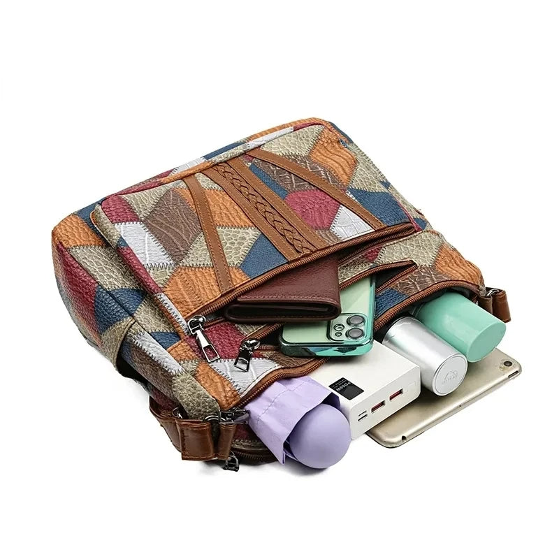 Patchwork Élégance – Sac Unique au Style Artistique