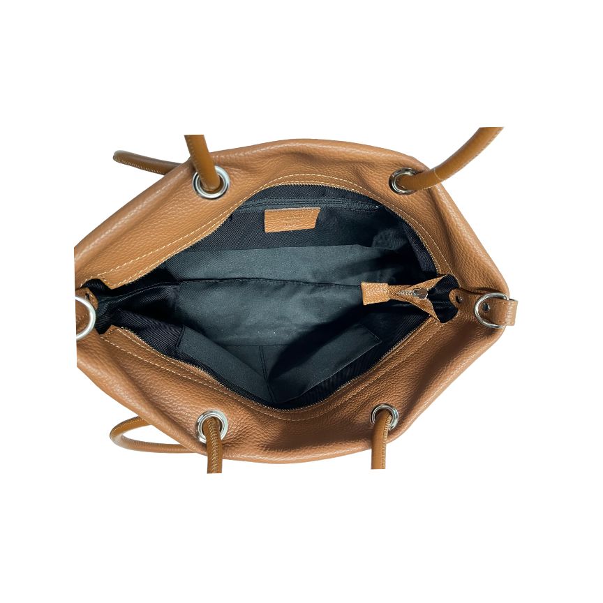 Sac à bandoulière moderne en cuir italien avec garniture en paille