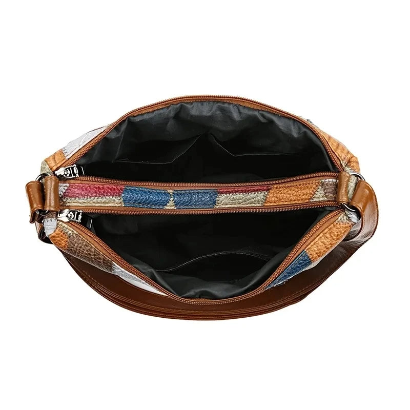 Patchwork Élégance – Sac Unique au Style Artistique