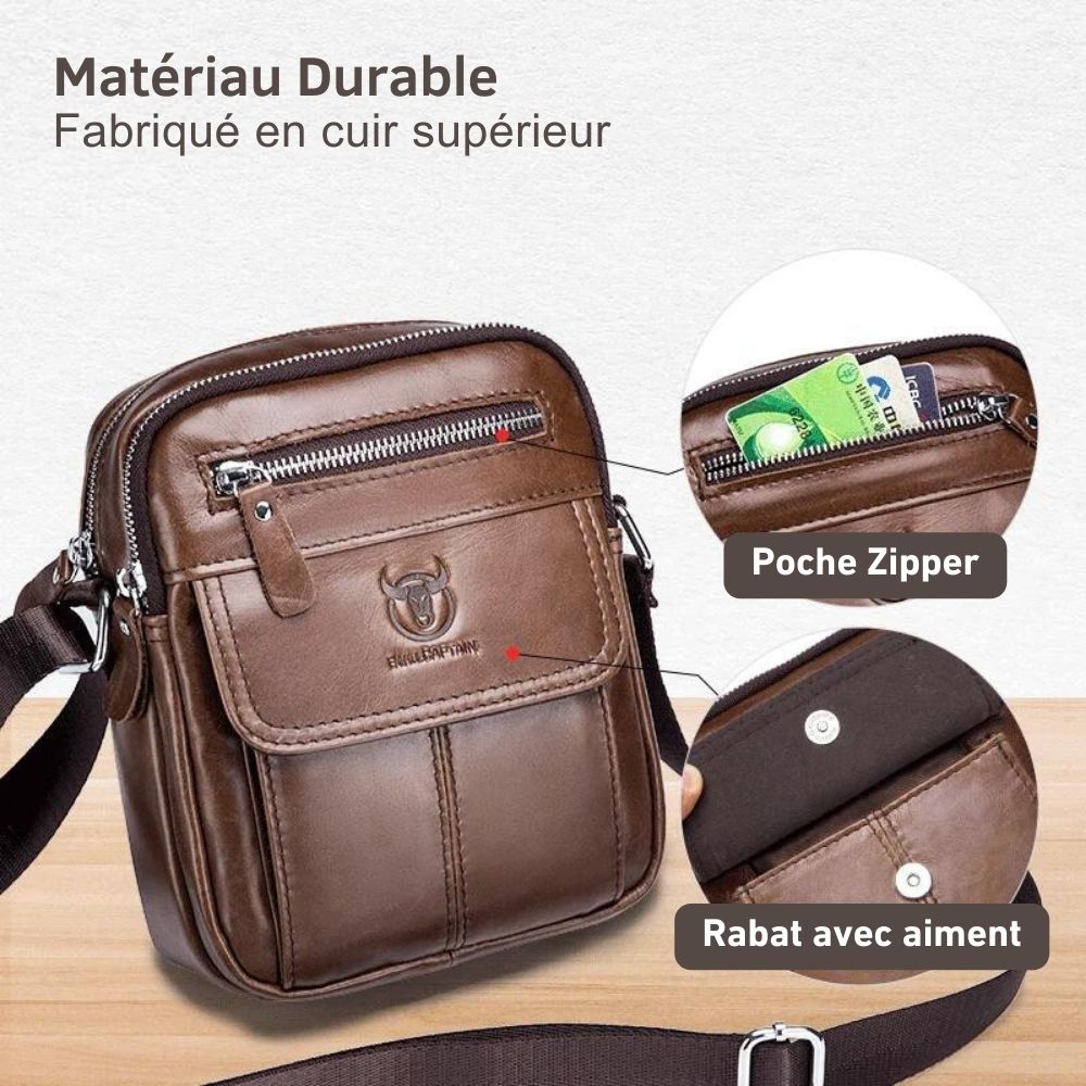 Sacoche Bandoulière en Cuir à Rabat pour Homme