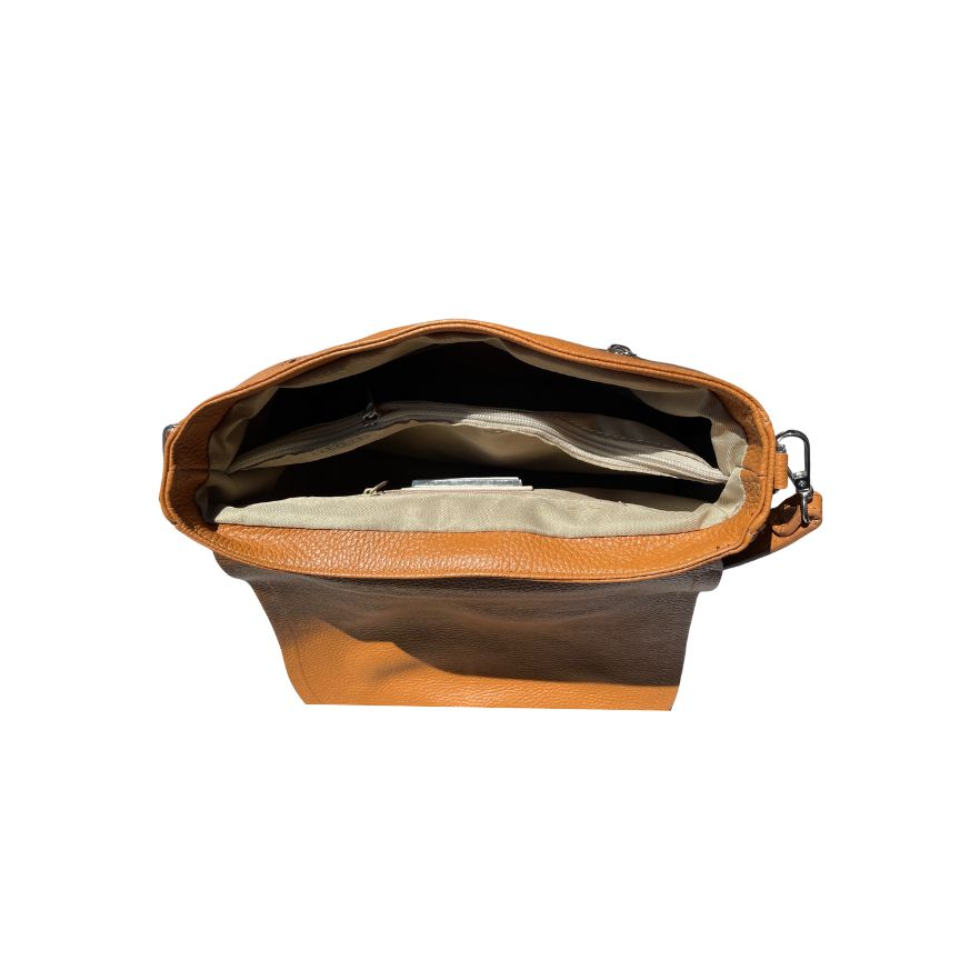 Sac à main en cuir italien pour le quotidien - Sac à bandoulière de taille moyenne, simple