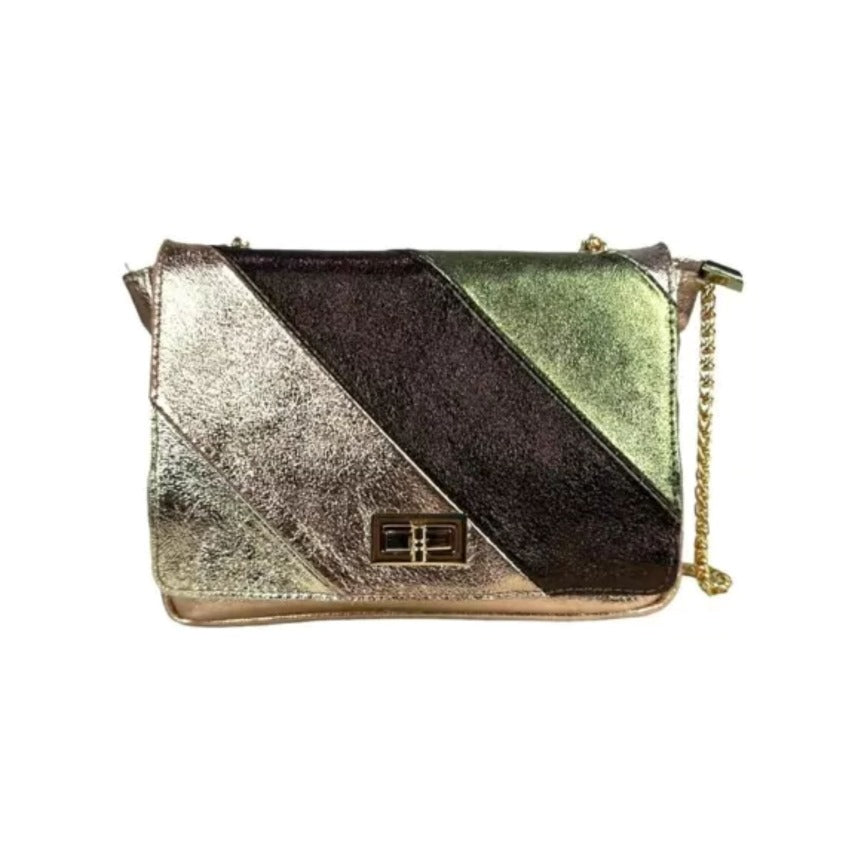 Pochette de soirée en cuir italien - Élégante et multicolore