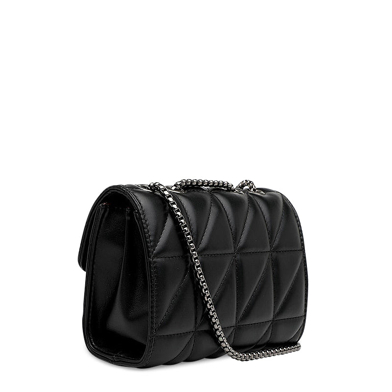 Midnight Luxe – Sac Crossbody Raffiné avec Détail de Chaîne