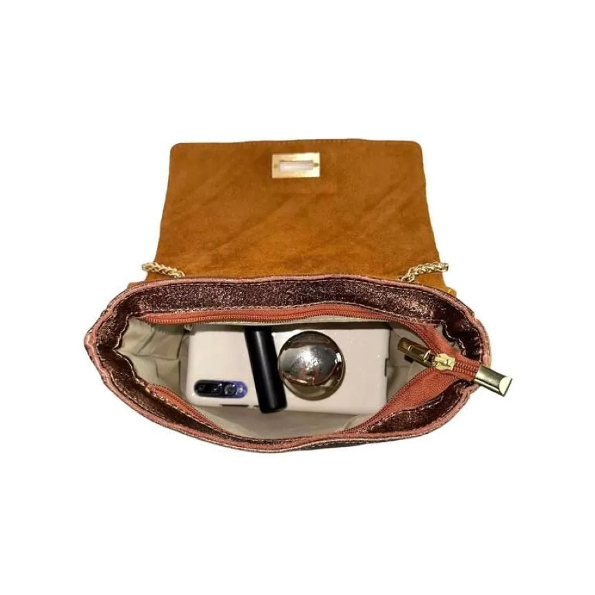 Pochette de soirée en cuir italien - Élégante et multicolore