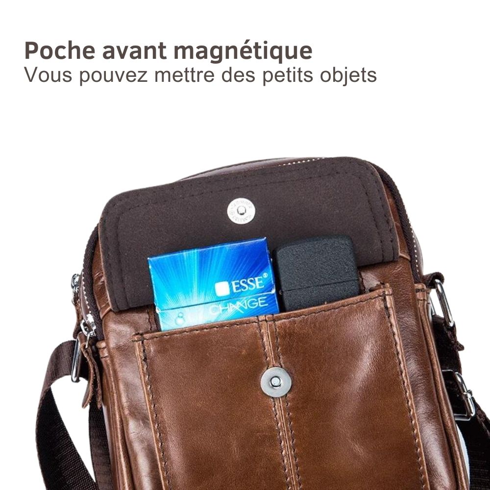Sacoche Bandoulière en Cuir à Rabat pour Homme