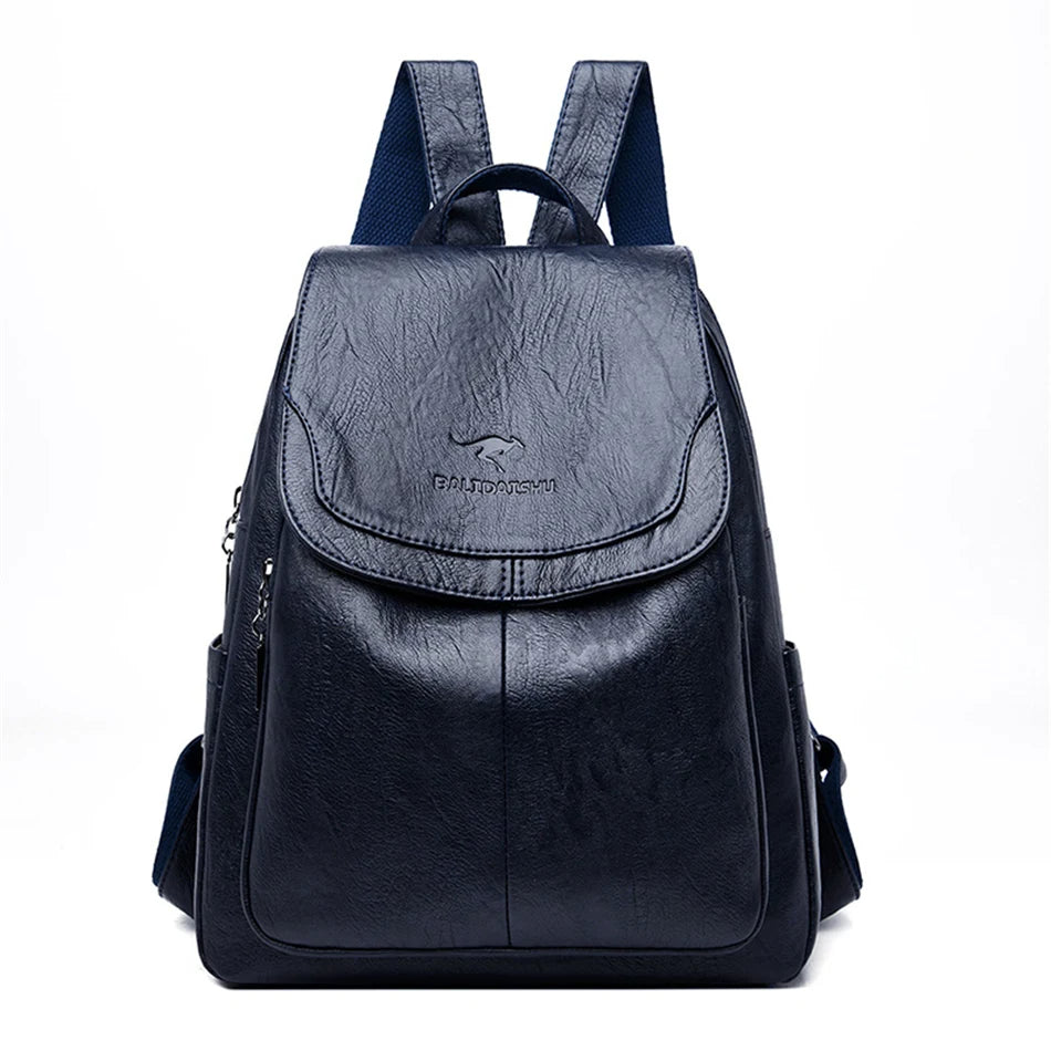 Olivia - Sac à dos en cuir sécurisé