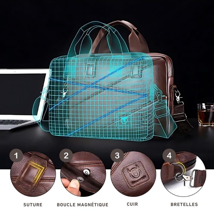 Sac Ordinateur en Cuir pour Homme