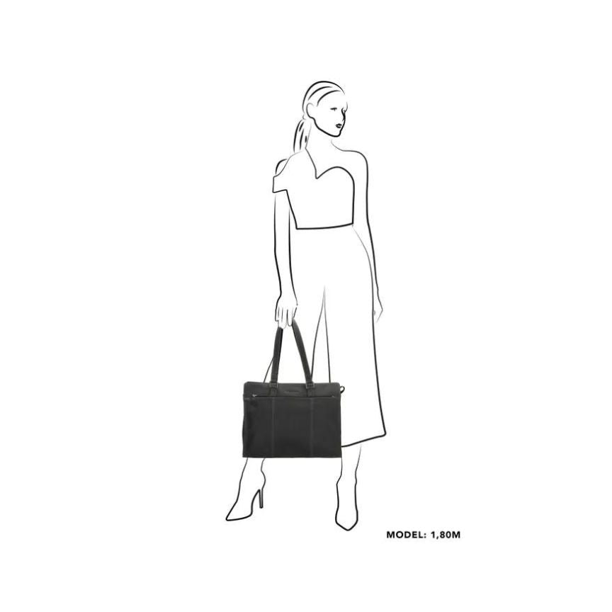 Sac en cuir pour homme 15 pouces - Mallette avec grand espace de rangement