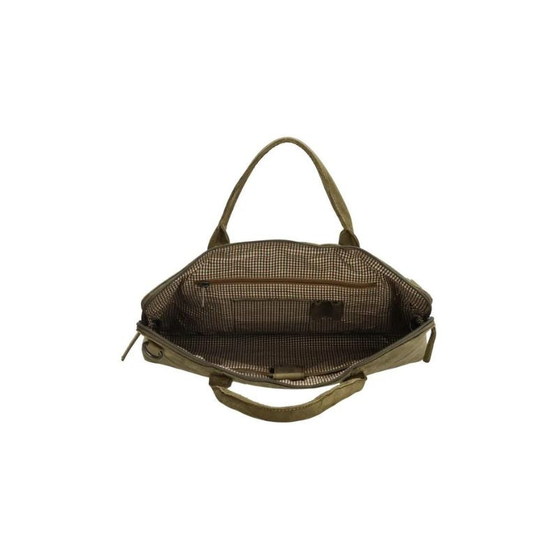 Sac d'affaires en cuir unisexe avec compartiment pour ordinateur portable 15 pouces