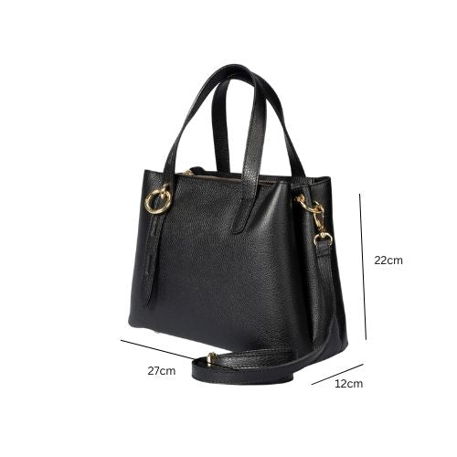 Sac à bandoulière en cuir italien élégant de taille moyenne - stylé et polyvalent