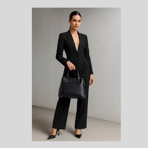 Sac à bandoulière en cuir italien élégant de taille moyenne - stylé et polyvalent