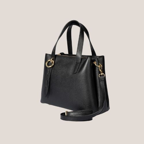Sac à bandoulière en cuir italien élégant de taille moyenne - stylé et polyvalent
