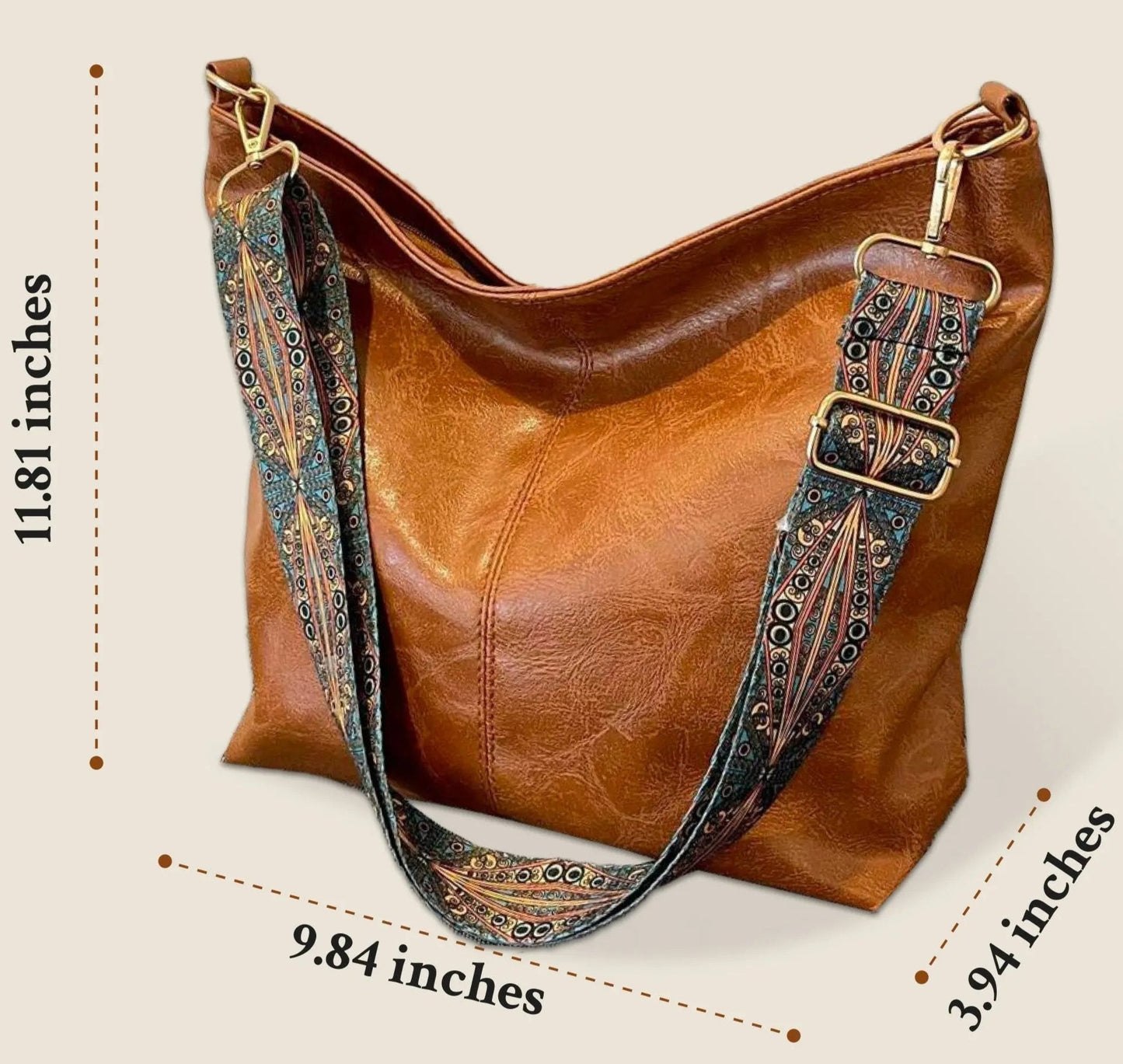 Esther - Sac à bandoulière en cuir vintage