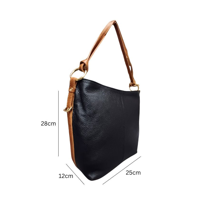 Sac à main en cuir pour femmes avec poche latérale pour le quotidien et le bureau