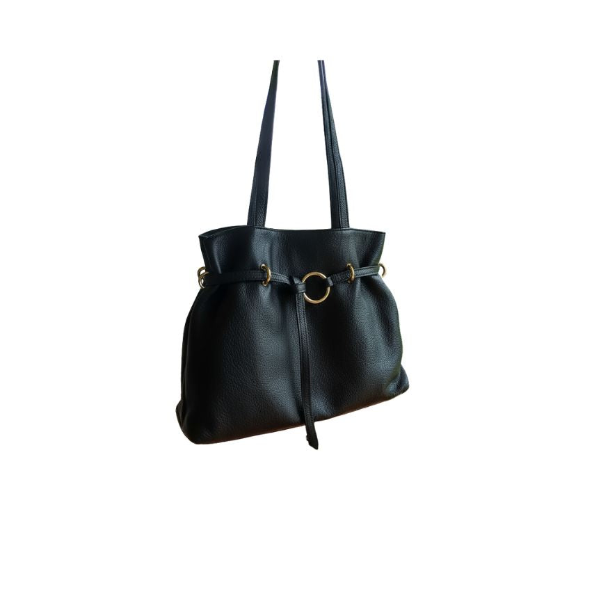 Sac shopping en cuir pour femmes avec des détails élégants - spacieux