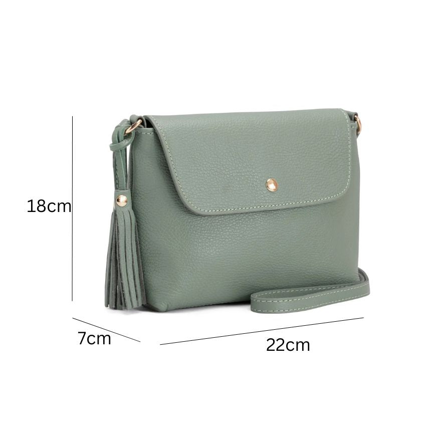 Sac à bandoulière en cuir pour femmes italien avec des détails élégants - design épuré