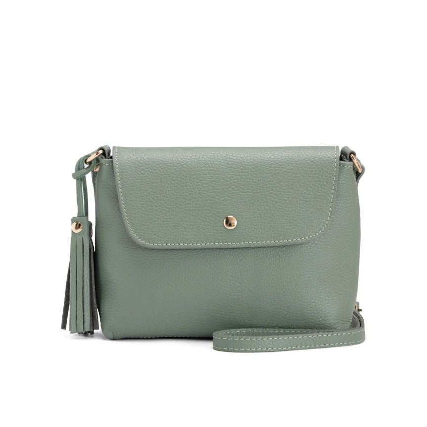 Sac à bandoulière en cuir pour femmes italien avec des détails élégants - design épuré