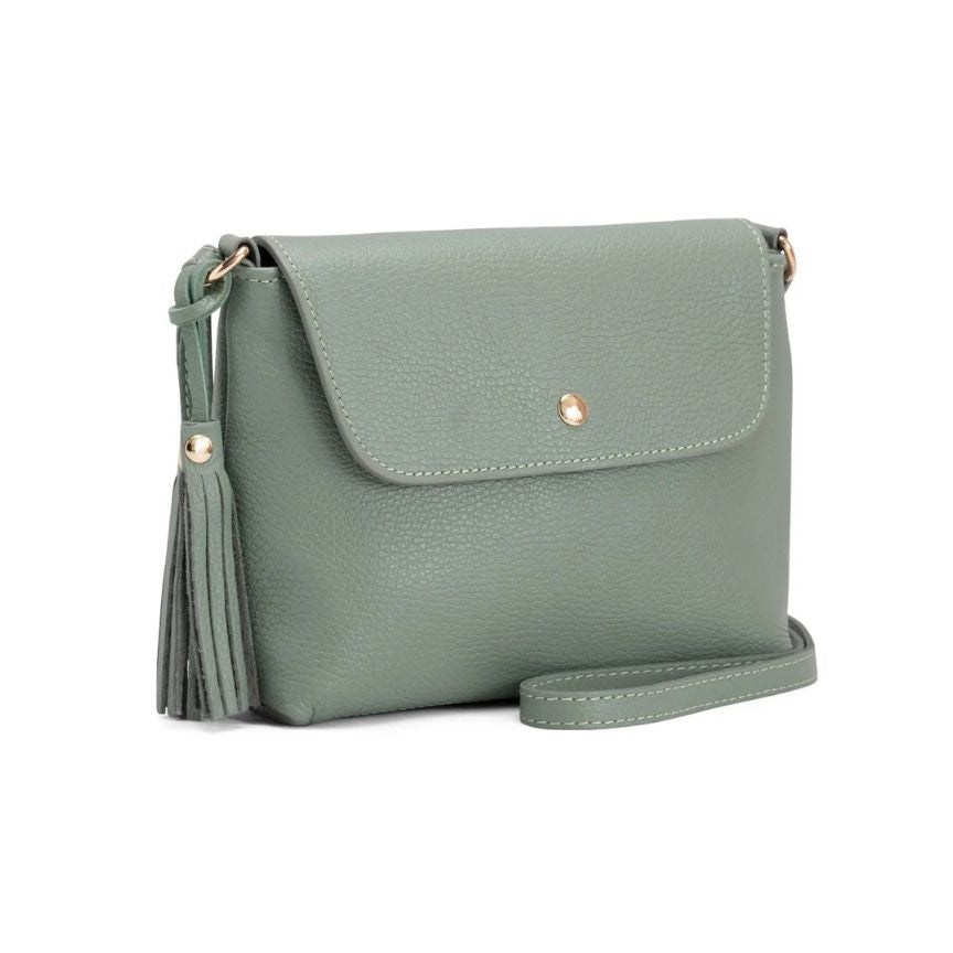 Sac à bandoulière en cuir pour femmes italien avec des détails élégants - design épuré