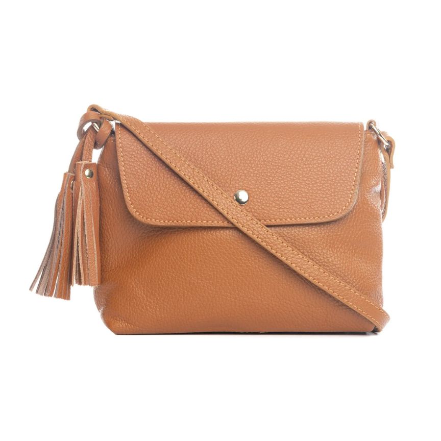 Sac à bandoulière en cuir pour femmes italien avec des détails élégants - design épuré