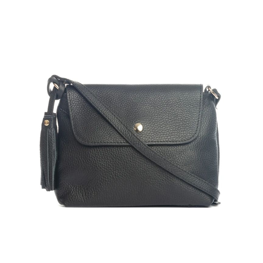 Sac à bandoulière en cuir pour femmes italien avec des détails élégants - design épuré