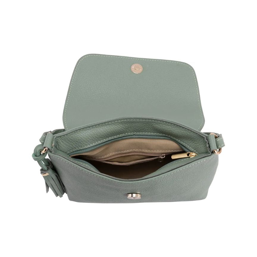 Sac à bandoulière en cuir pour femmes italien avec des détails élégants - design épuré