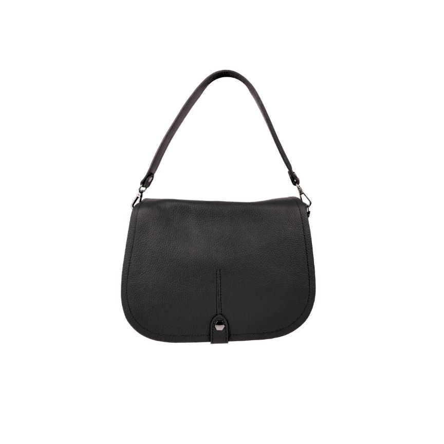 Sac à main en cuir italien pour le quotidien - Sac à bandoulière de taille moyenne, simple