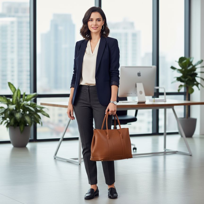 Sac à main en cuir pour femmes - Sac à main pour le bureau et la vie quotidienne (ensemble de 2)