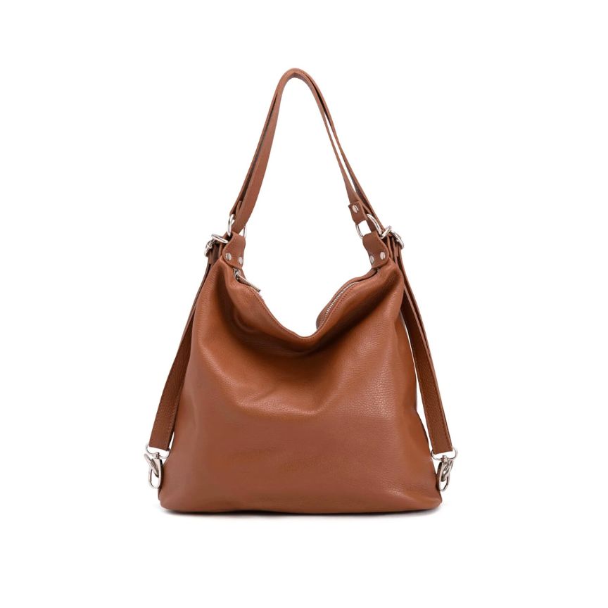 Sac shopper pour femmes en cuir - portable en tant que sac à bandoulière ou sac à dos