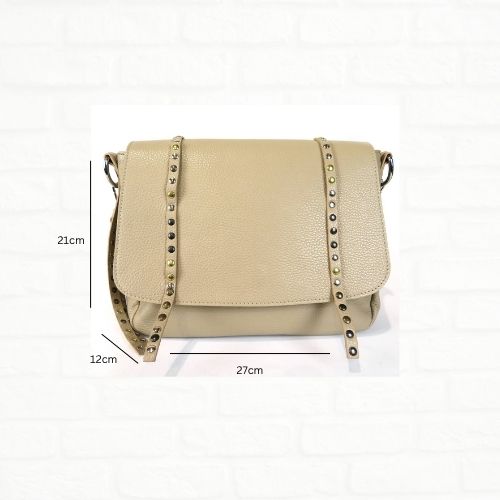 Sac à bandoulière en cuir élégant pour femmes avec clous