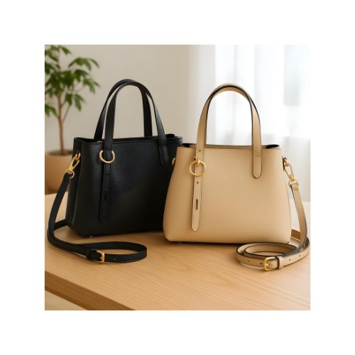 Sac à bandoulière en cuir italien élégant de taille moyenne - stylé et polyvalent