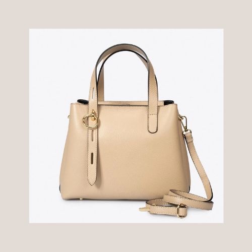 Sac à bandoulière en cuir italien élégant de taille moyenne - stylé et polyvalent