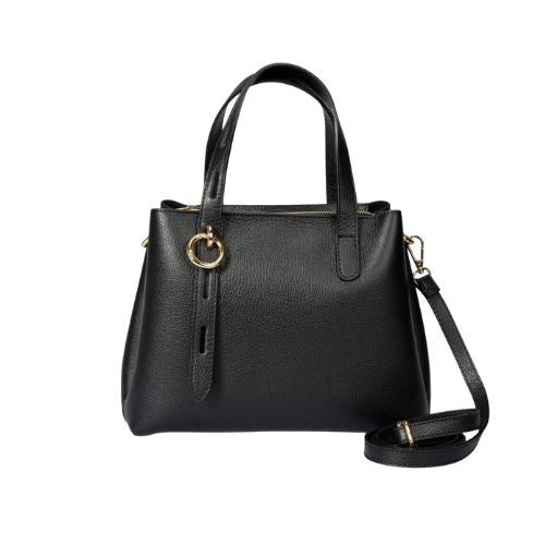 Sac à bandoulière en cuir italien élégant de taille moyenne - stylé et polyvalent