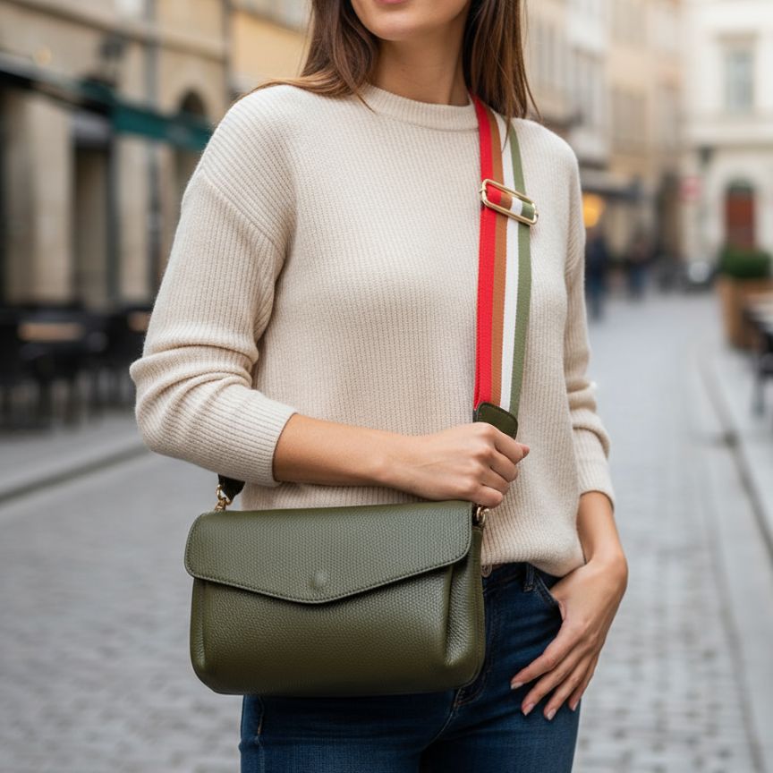 Sac à main en cuir pour femmes élégant d'Italie - Style rencontre fonctionnalité