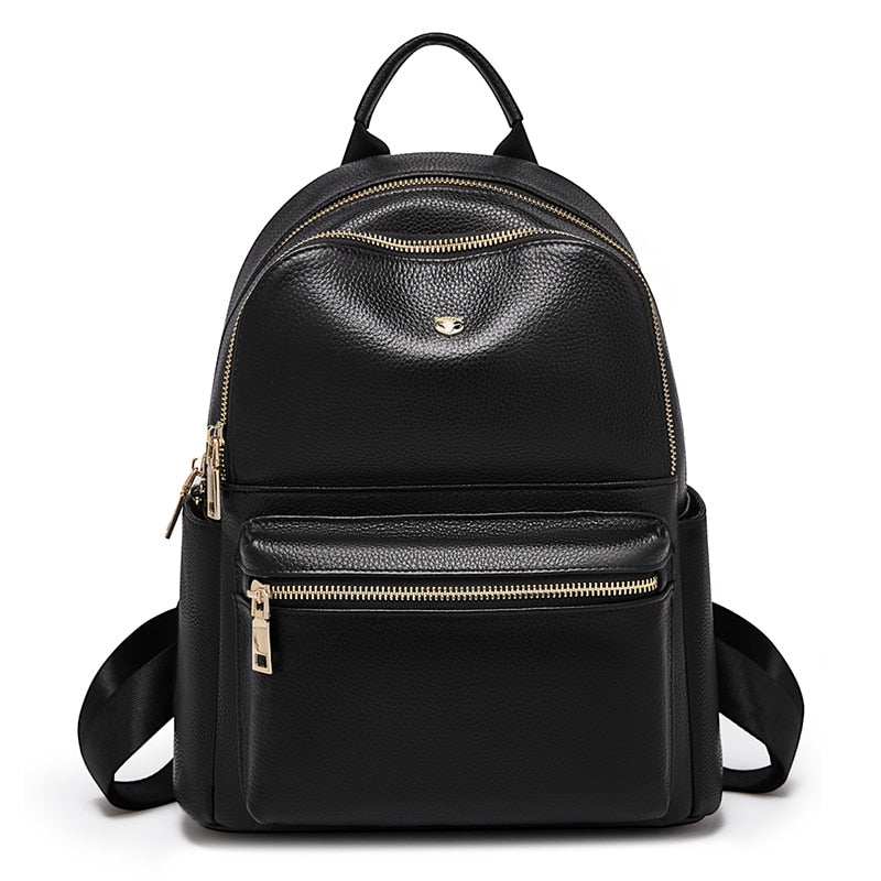 Sac à Dos Simple en Cuir Souple pour Femme