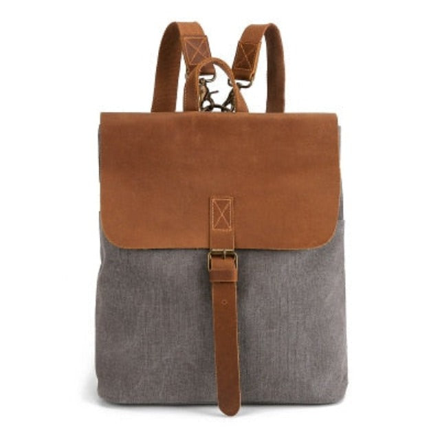 Sac Ordinateur à Dos à Bandoulière Vintage en Toile