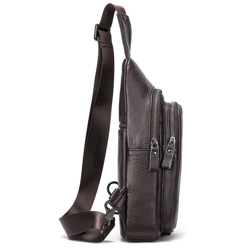 Sacoche de Poitrine en Cuir pour Homme