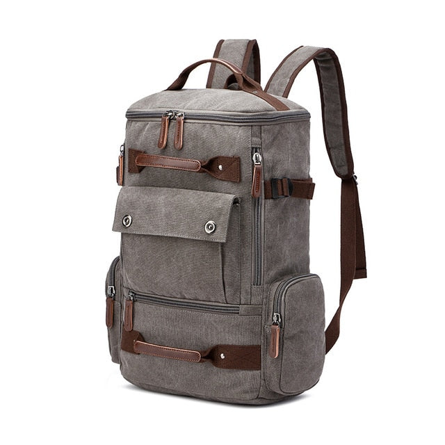 Sac de Voyage à Dos Vintage en Toile Homme