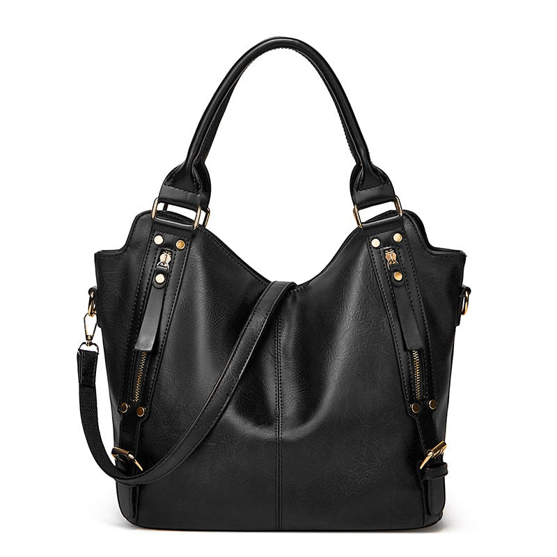 Sac Cabas en Cuir Vintage pour Femme