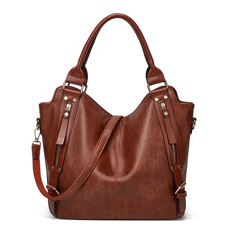 Sac Cabas en Cuir Vintage pour Femme