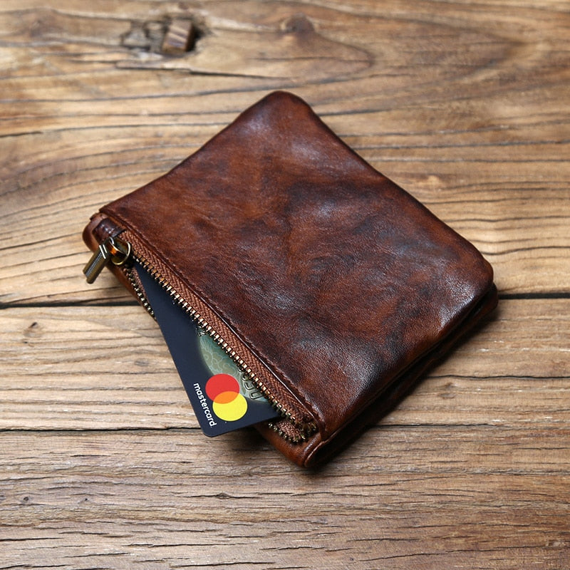 Porte-Monnaie en Cuir Souple pour Homme