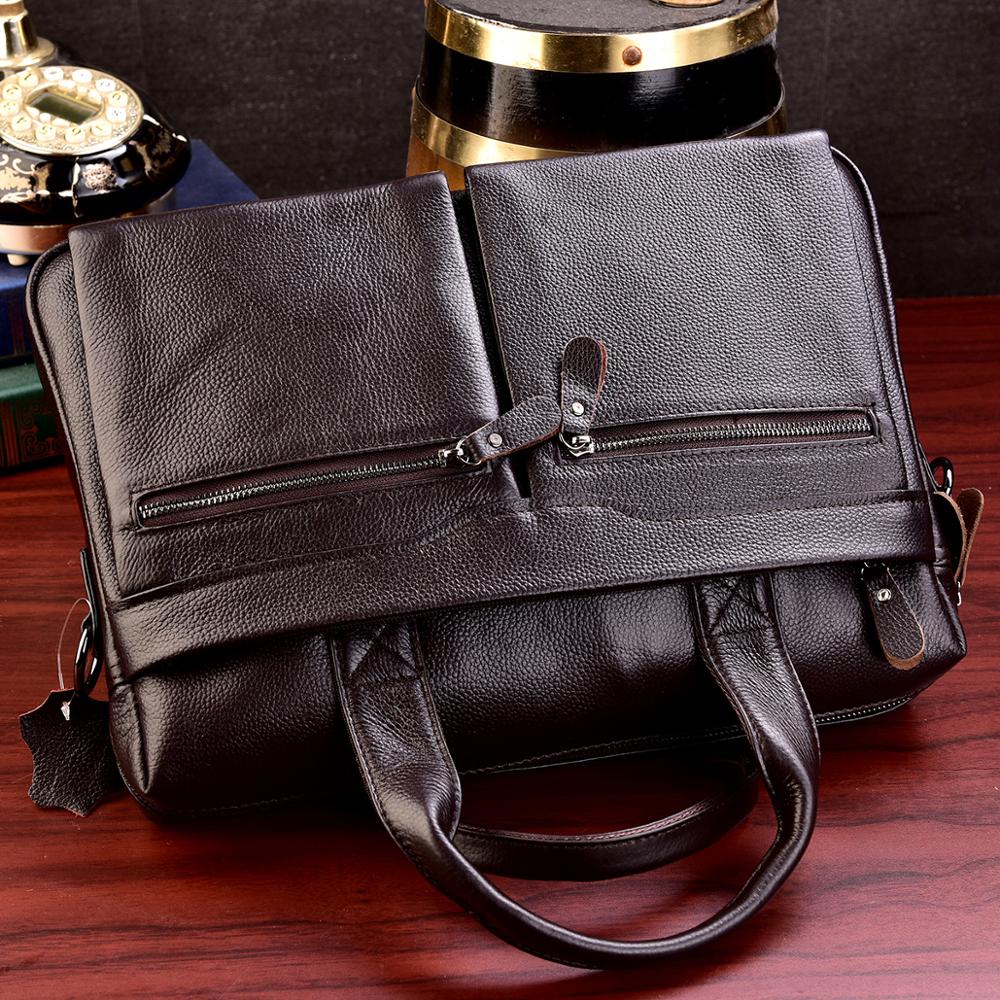 Sac Ordinateur Portable de 14 Pouces en Cuir pour Homme