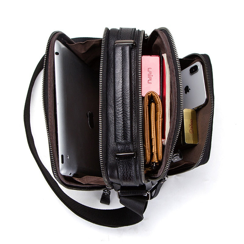 Sac Bandoulière en Cuir Polyvalent et Elégant pour Homme
