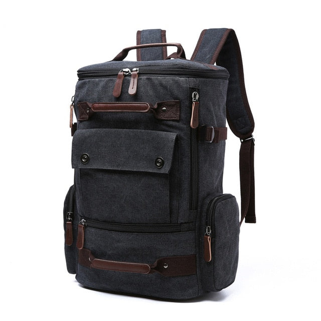 Sac de Voyage à Dos Vintage en Toile Homme