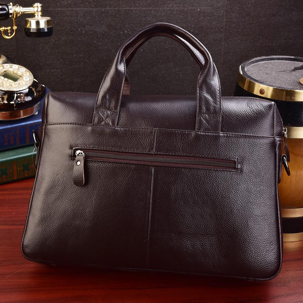 Sac Ordinateur Portable de 14 Pouces en Cuir pour Homme