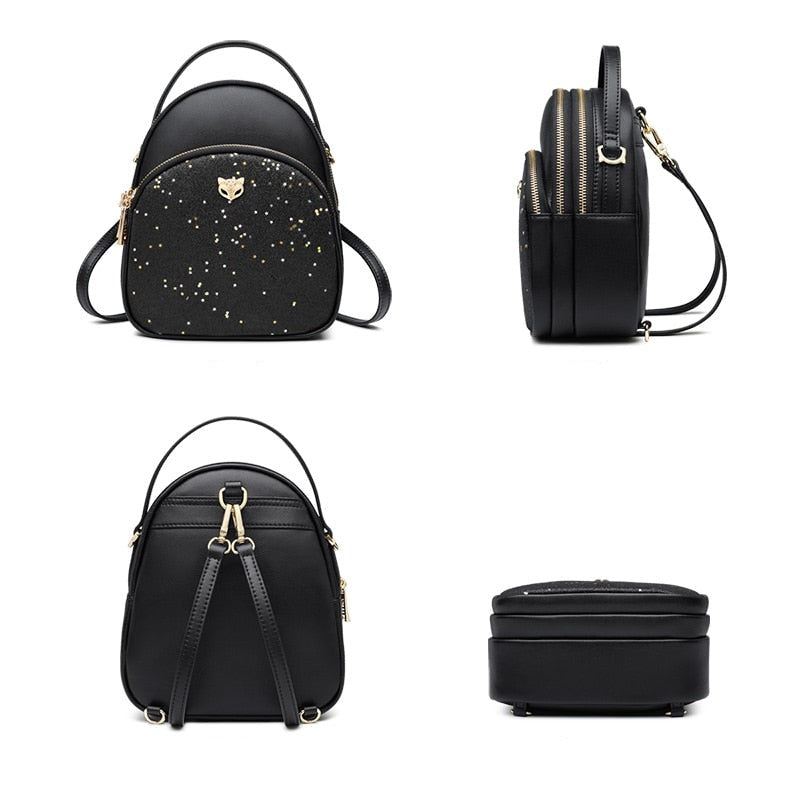 Sac à Dos Petit de Luxe avec Bandoulière pour Femme