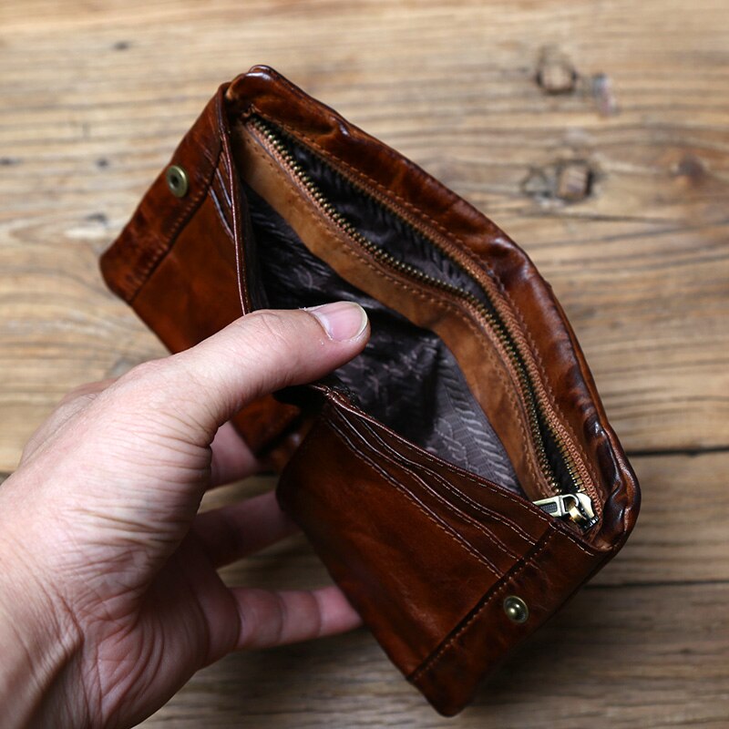 Porte-Monnaie en Cuir Souple pour Homme