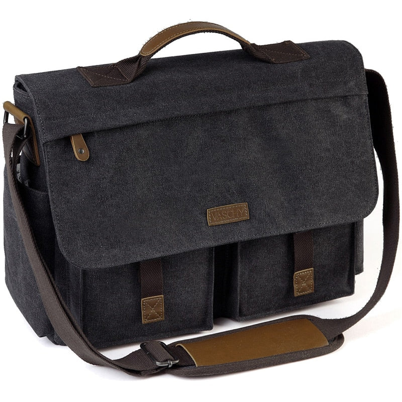 Sac Bandoulière de Grande Capacité en Toile pour Homme